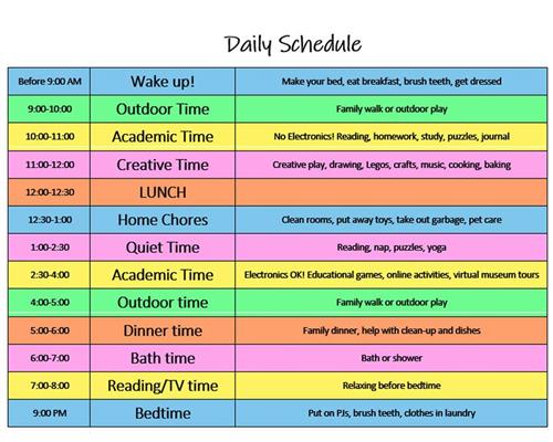 schedule schedule